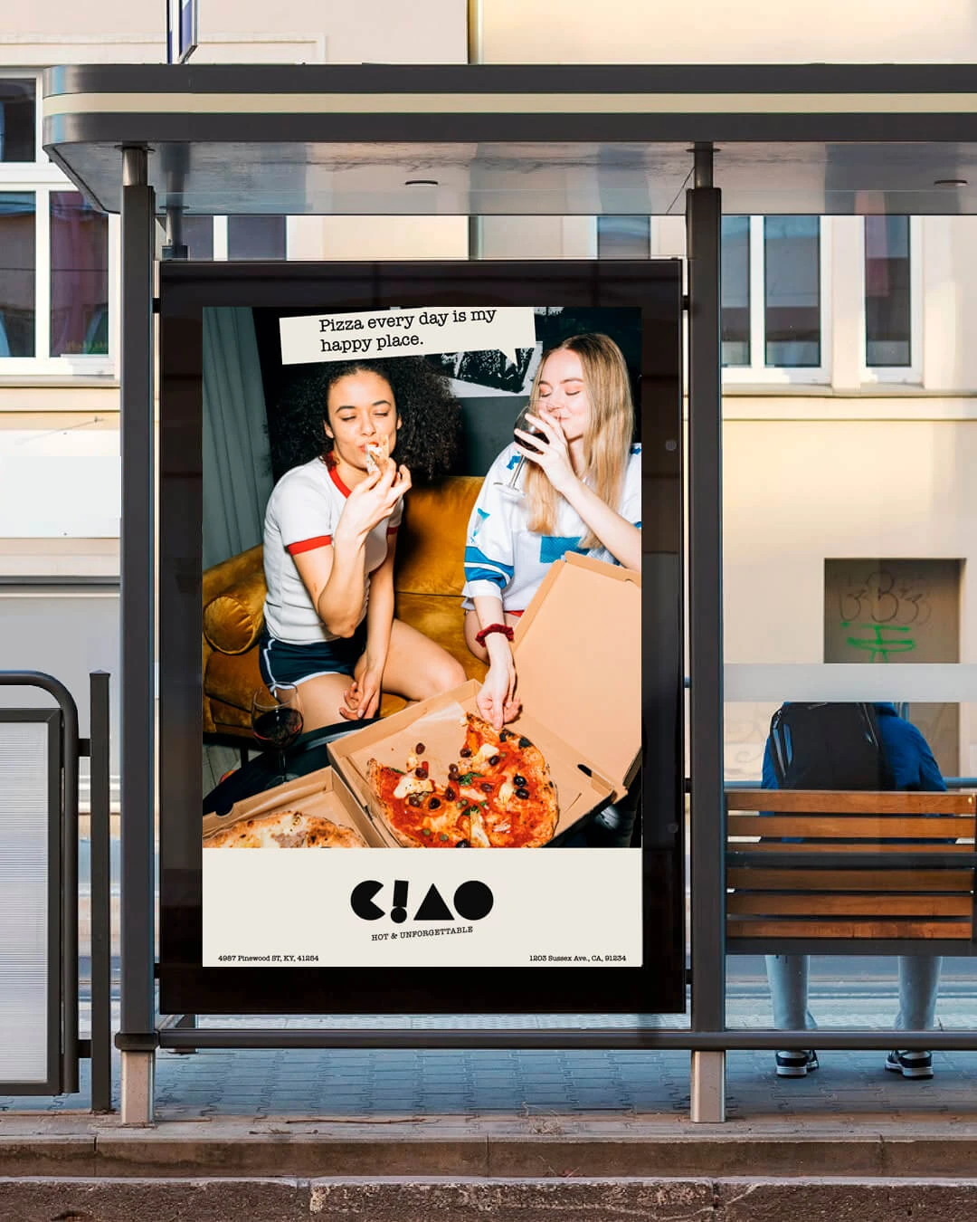 Cartel de calle de Ciao