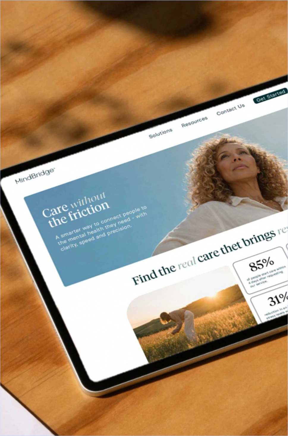 Experiencia web de MindBridge aplicada a tablet